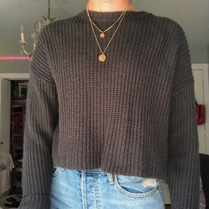 GREY FOREVER 21 SWEATER //